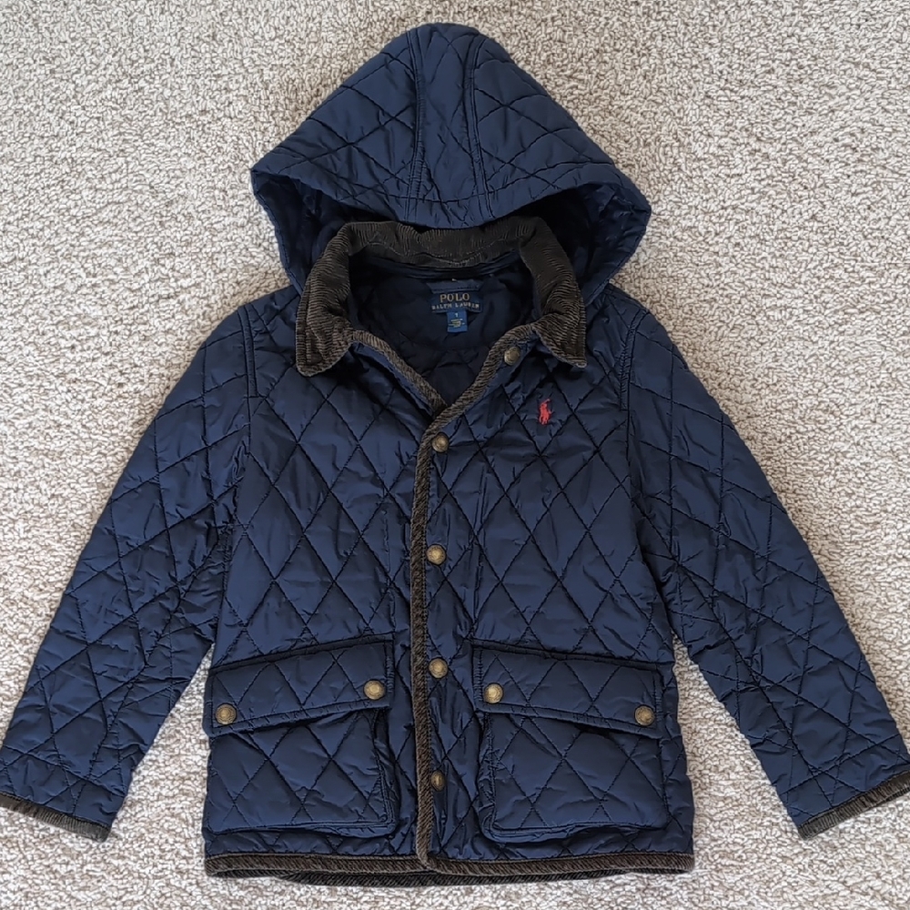 Polo by Ralph Lauren Kids Blue Quilted Puffer Jacket